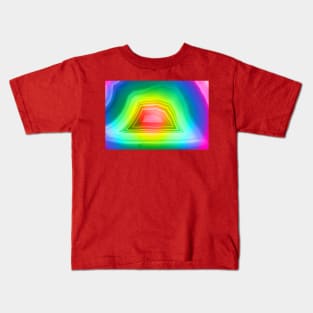 Radiant rainbow colors agate slice mineral Kids T-Shirt